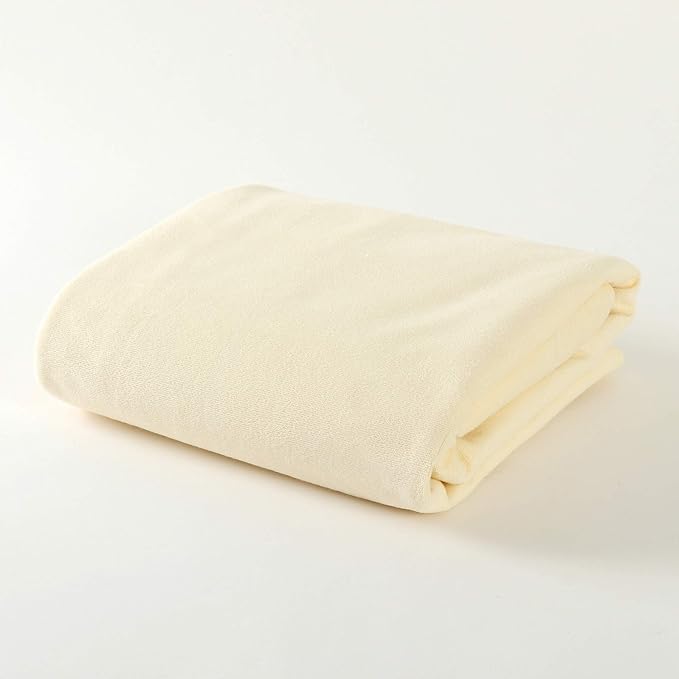 Ikuzus 100% Cotton Waterproof Bedwetting Sheets Double 140x210cm 1 Piece (Yellow) Waterproof Sheets Thick Baby Nursing Care - NewNest Australia