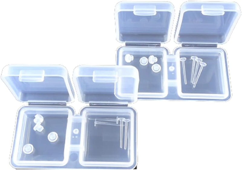 WONDERWORKS Remain Medical Resin Earrings, Metal-allergy Safe, Transparent (Set of 2) - NewNest Australia
