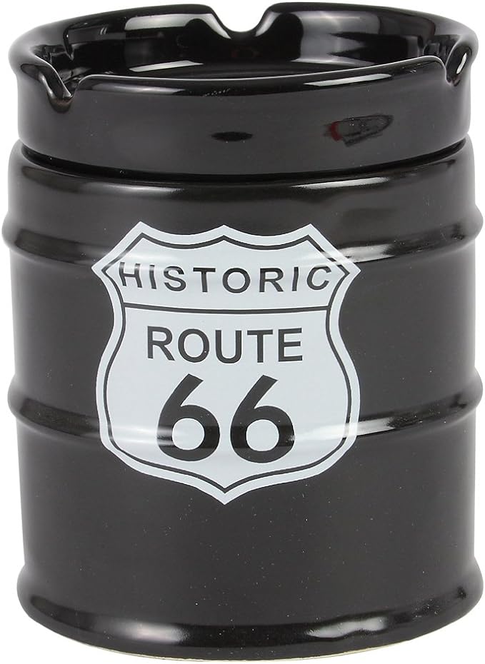 Airyusha New Drum Ashtray ROUTE66 AR-1426-4 - NewNest Australia