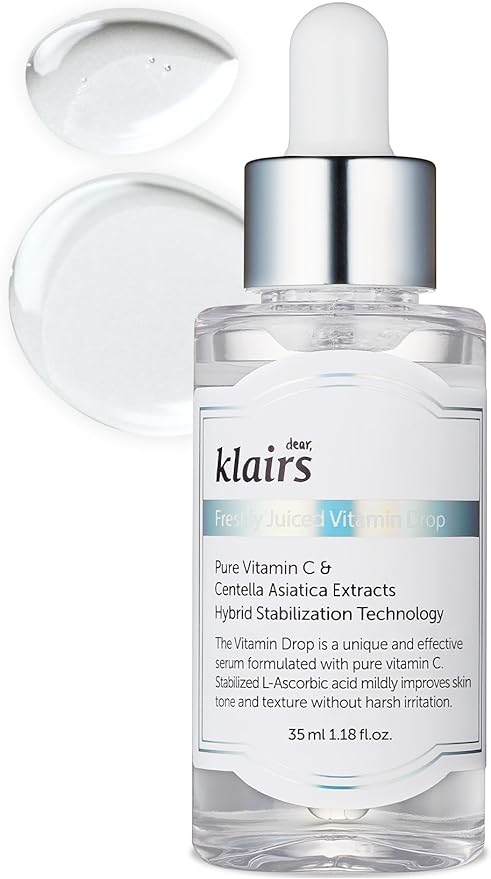 Klairs Fresh Juice Vitamin Drops, 1.2 fl oz (35 ml), Korean Cosmetics, Skin Essence, Vitamin C Serum, Home Care, Pores, Dry Skin, Moisture, Skin Care, Hypoallergenic, Cosmetics Gift - NewNest Australia