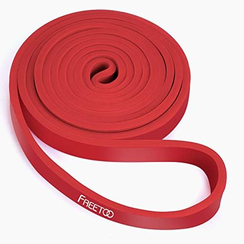 FREETOO Fitness Tube Exercise Band [Latest Enhanced Version] Training Tube Natural Rubber Body Modification Equipment Unisex Strength Training Linftig Muscle Red - NewNest Australia