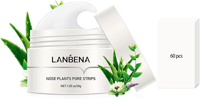 Lanbena Blackhead Remover Nose Strips Blackhead Strip Cleansing Blackhead Strips Cleansing Pore Strips Maintain Moisture Fine Hair Removal Facial Pore Cleanser for Oily and Combination Skins - NewNest Australia