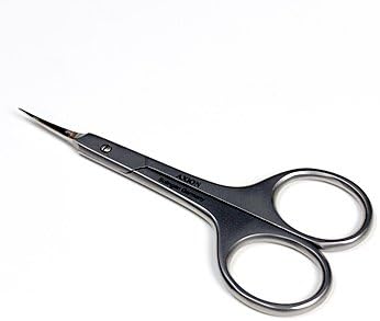 Made In Germany, Solingen Axion Concord Shape Eyebrow Scissors/Prep Tip Warping, Ultra Fine Point, Classic Smoke Finish # slg008985fba - NewNest Australia