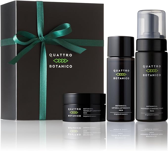 Quattro Botanico (Men Present, Facial Cleansing & Lotion & Cream) Botanical Basic Skin Care Gift Set for Men Men Men Cosmetics Birthday - NewNest Australia