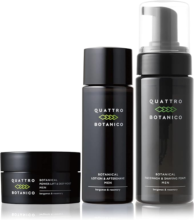 Quattro Botanico (Men All-in-One Lotion, Cream, Facial Cleansing) Botanical Skin Care Set CR Men's Cosmetics (Men Skin Care) - NewNest Australia