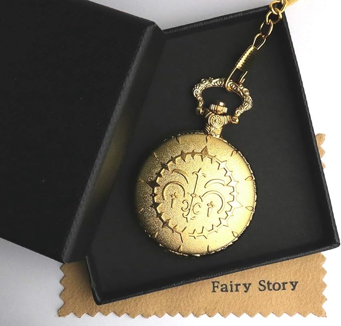 Fairy Story Pandora Hearts Oz Motif Cosplay Pocket Watch (Cross & Box Included) Battery Replacement - NewNest Australia