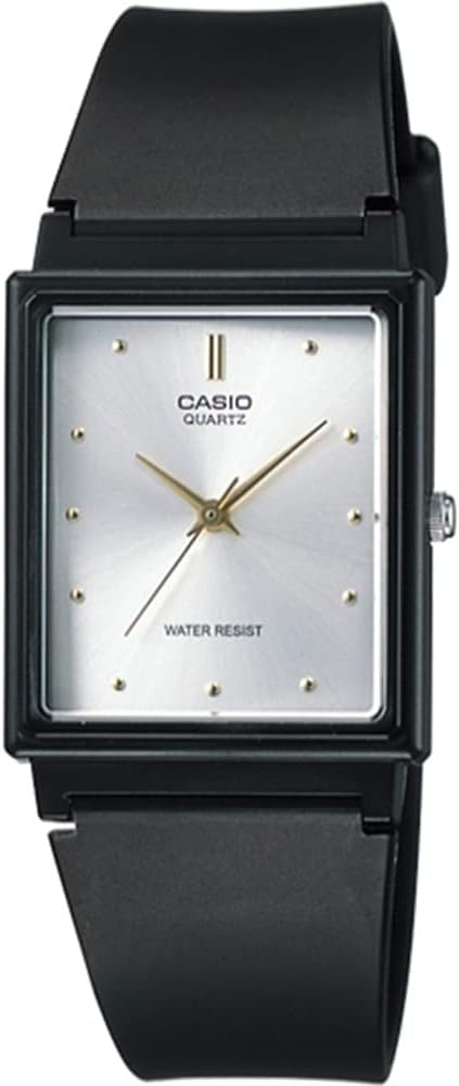 Casio Men's Analog Wristwatch, Cheap Casio Urethane Belt, Rectangular Face, Overseas Model, Silver - NewNest Australia