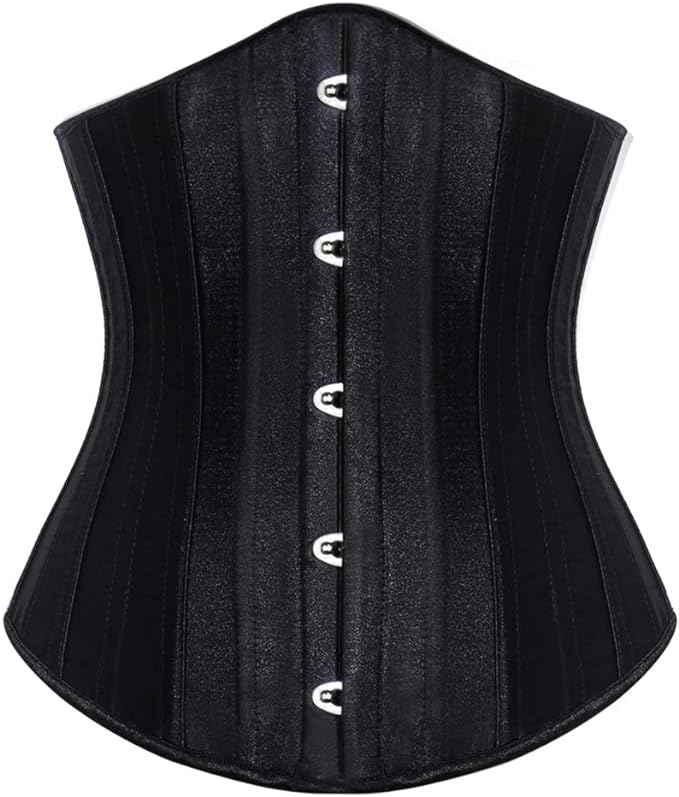Burvogue Women's 24 Underbust Corset, Steel Bone, 2 Steel Plate, Lace Up, Waist Nipper, Body Shaper - NewNest Australia