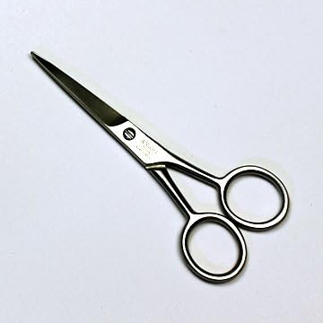 Germany, Solingen Axion (Axion) Stainless Steel Mustache and Chin Shave Shears Straight Blade Luxury Satin Finish # slg009252fba - NewNest Australia