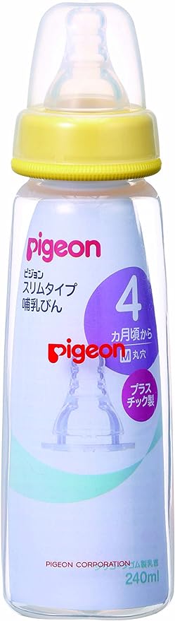 Pigeon Plastic Baby Bottle, 8.5 fl oz (240 ml), Slim Type - NewNest Australia