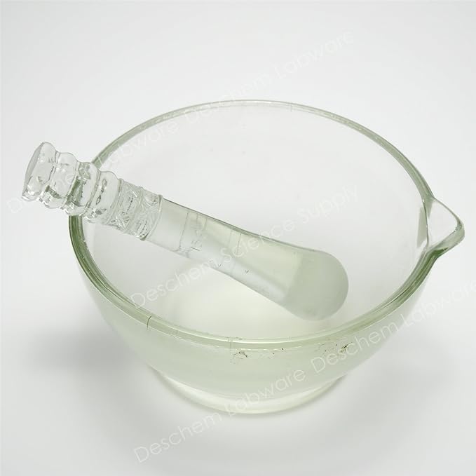 Deschem YB-150 mm Borosilicate Glass Mortar with Stick - NewNest Australia