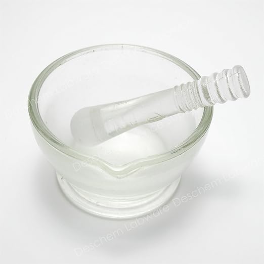 Deschem YB-75 3.0 inches (75 mm) Borosilicate Glass Mortar with Stick - NewNest Australia