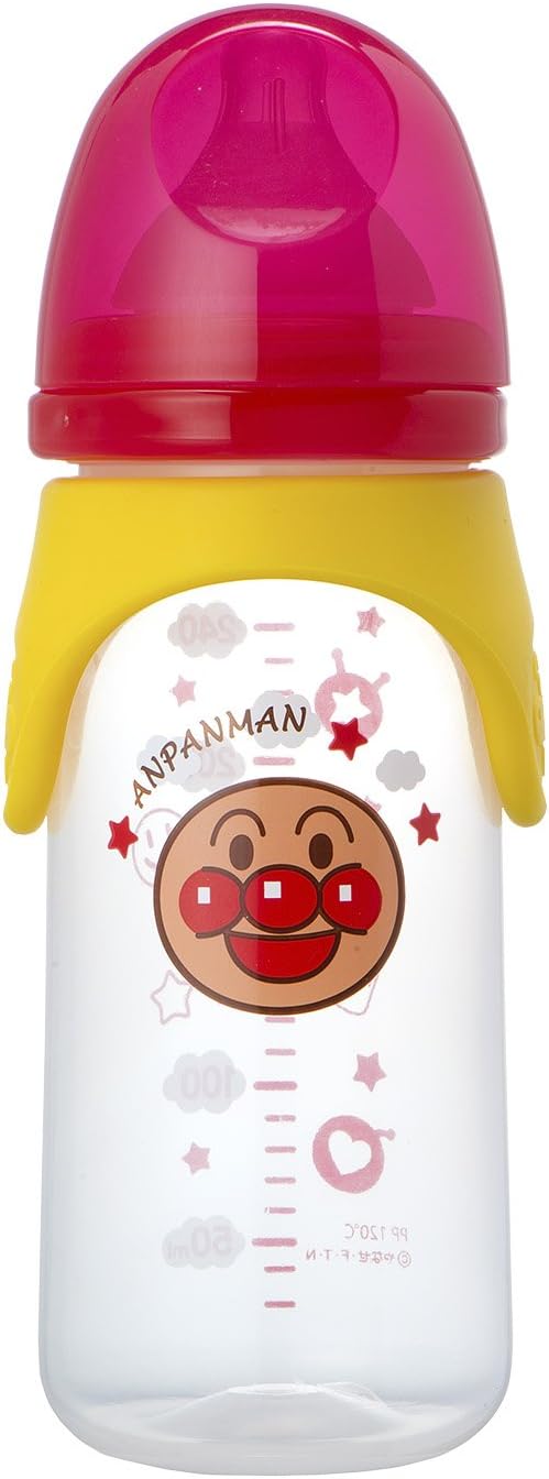 LEC Anpanman Baby Bottle, Wide Mouth Type, 8.5 fl oz (240 ml) (Cross Cut) 3 Months and Up (More Volume), Plastic - NewNest Australia