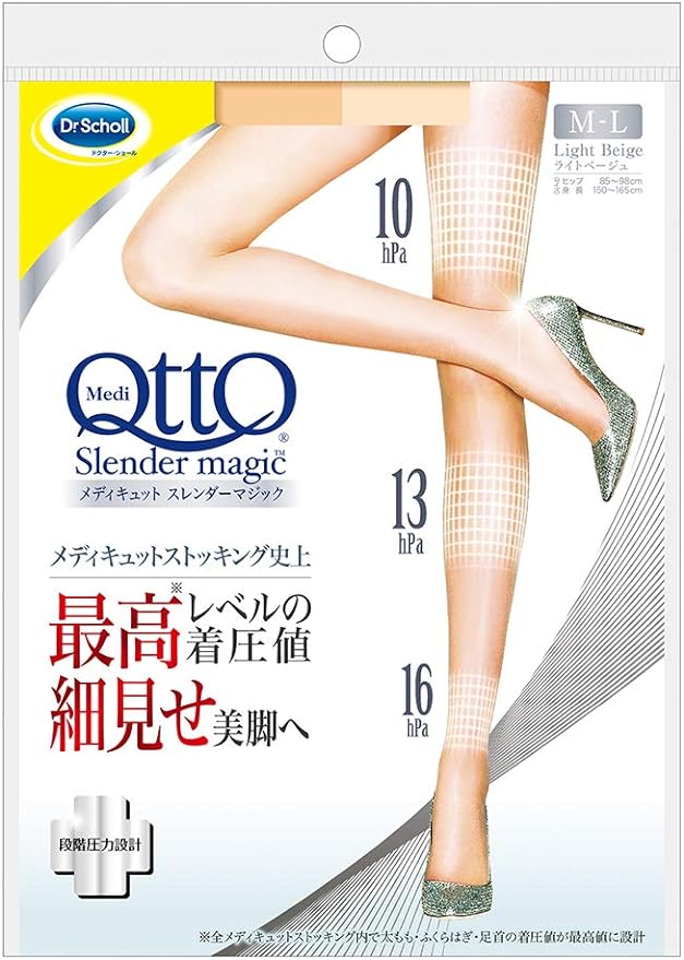 MediQtto Slender Magic Stockings, Light Beige, ML Size, Compression - NewNest Australia