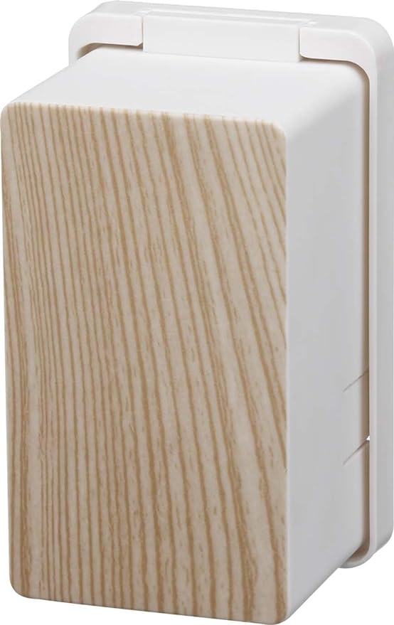 Yamazaki Outlet Guard, White, Approx. W 2.8 x D 2.4 x H 4.7 inches (7 x 6 x 12 cm), Woody Outlet Cover, Full Coverage, Tamper Prevention, Dust Repellent 3411 - NewNest Australia