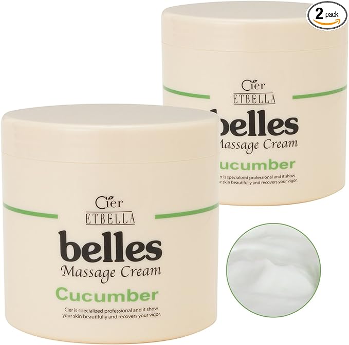 Ciel Etouvera Cucumber Massage Cream 14.8 oz (420 g) (Set of 2) [Face Cream, Body Cream, Body Massage Cream, Facial, Body, Massage, Cream, Commercial Use] - NewNest Australia