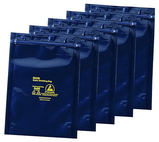 As One 3-6921-05 ESD Shield Bag (4-Layer Type) with Zipper, 59.1 x 78.7 x 0.03 inches (150 x 200 x 0.076 cm) (Pack of 100) - NewNest Australia