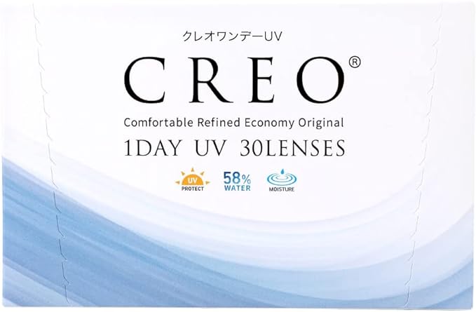 Creo One Day UV Moist 30 sheets 1 box (daily disposable contact lenses) [High water content] [BC] 8.7 [PWR] -3.75 High water content Moisture UV protection Fit - NewNest Australia