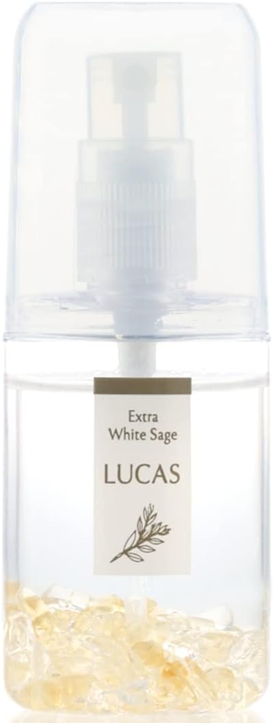 LUCAS White Sage Purifying Spray, Lucas/Smudging, Cleanser, Yoga and Meditation, SBNR White Sage, (Citrine: Spirit & Energy / Citrus & White Sage Scent, 0.7 fl oz (20 ml), For on the Go) - NewNest Australia