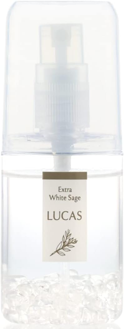 LUCAS White Sage Purifying Spray, Lucas/Smudging, Cleanser, Yoga and Meditation, SBNR White Sage, (Crystal: Purifying, Clear / White Sage Scent, 0.7 fl oz (20 ml), For on the Go) - NewNest Australia
