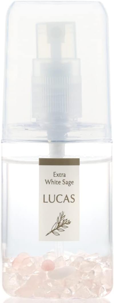 LUCAS White Sage Purifying Spray, Lucas/Smudging, Cleanser, Yoga and Meditation, SBNR White Sage, (Rose Quartz: Love & Tenderness / Rose & White Sage Scent, 0.7 fl oz (20 ml), For on the Go) - NewNest Australia