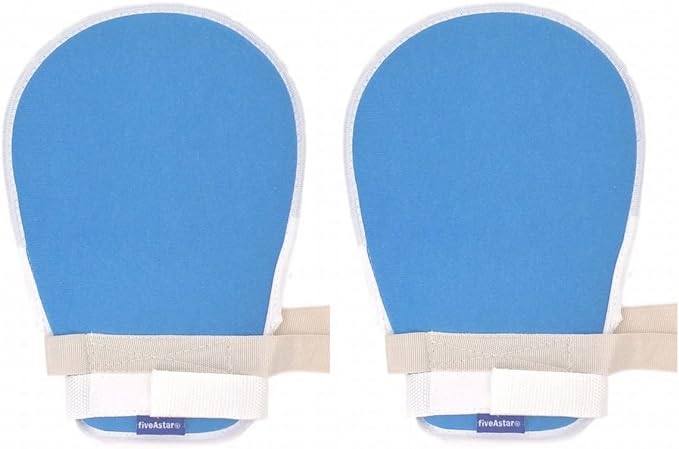 fiveAstar A318 Nursing Care Mittens, Soft Mesh Gloves, Nursing Supplies, Mittens, Gloves for Dementia, Self-injury, Prank Prevention, Set of 2 (Instruction Manual Included) - NewNest Australia