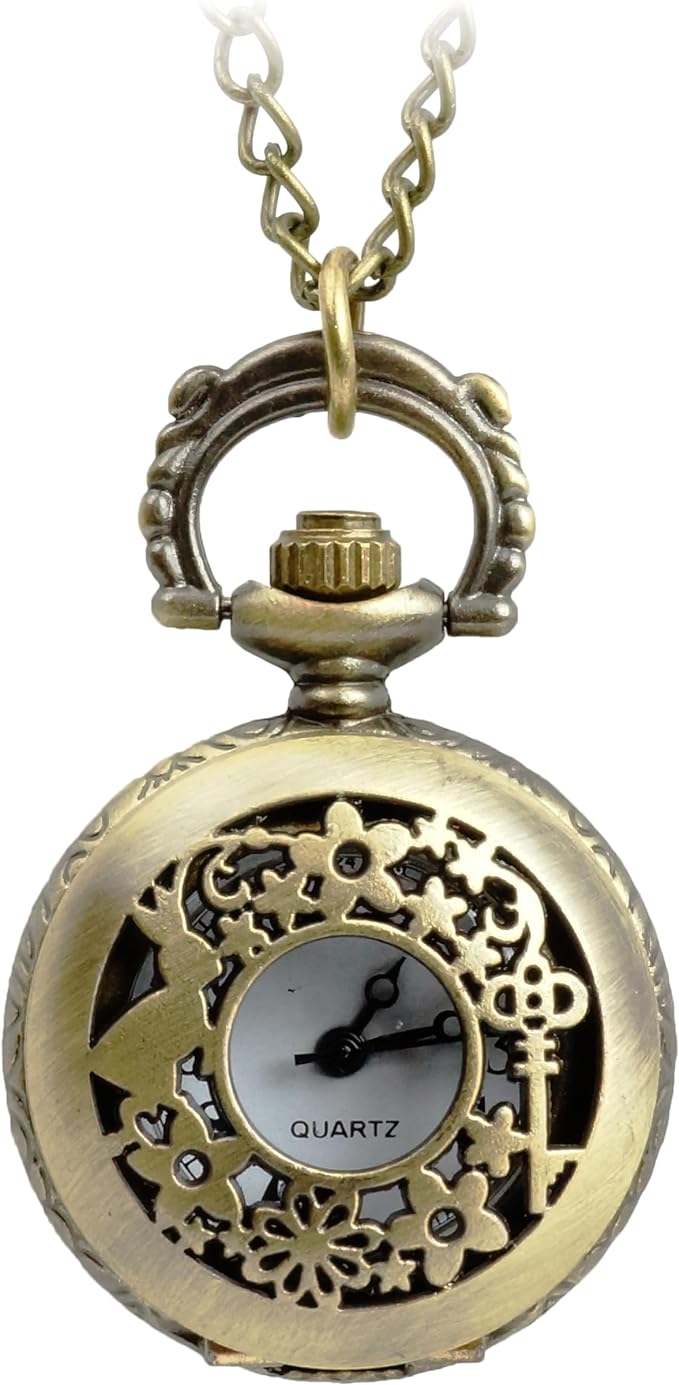 Alice in Wonderland Pocket Watch Antique Style Rabbit Rabbit Women's Necklace Pendant Children's Gift PR-ALICLOCK - NewNest Australia