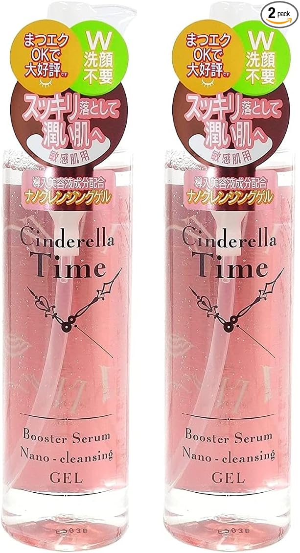 Cinderella Time Booster Serum Nano Cleansing Gel for Sensitive Skin 10.1 fl oz (310 ml) x 2 Bottles - NewNest Australia