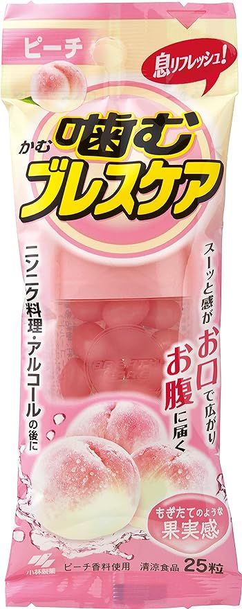 Chewing Breath Care, Breath Refreshing Gummy, Peach Flavor, 25 Tablets - NewNest Australia
