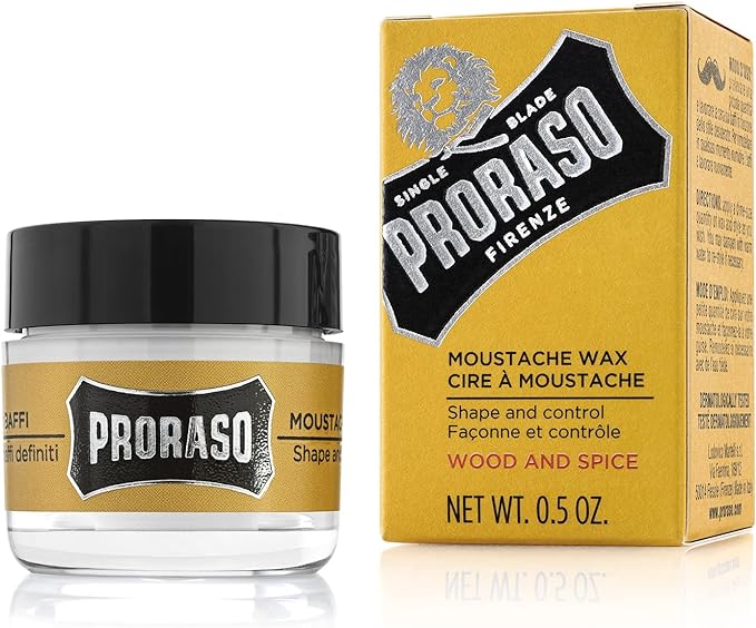 PRORASO Mustache Wax for Beard Wax, Styling and Shaving Care, Made in Italy, 15ml (x1) - NewNest Australia