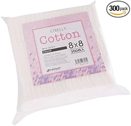 Cotton 8 X/8 cm 300 Pieces [Nail Cotton Cotton Cosmetic Cotton feisyarukotton Cut Cotton Makeup Remover neiruohu rimu-bu Industrial] - NewNest Australia