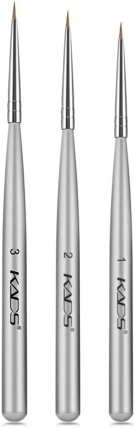 KADS Nail Liner Brushes 3pcs Set Ultra Fine Liner Brush 5.5mm 6mm 8mm Gel Nail Brush Nail Brush Painting Nail Art Tools - NewNest Australia
