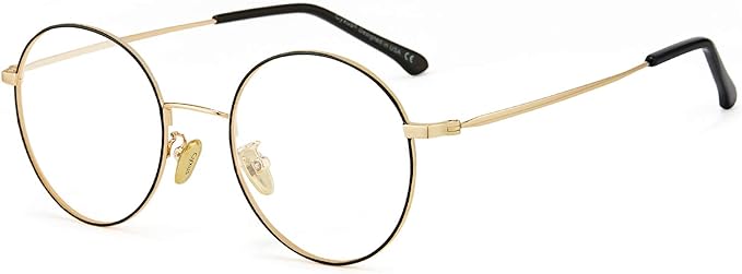 [Cyxus] Blue Light Cutting Glasses, Non Prescription, Transparent Lens, PC Glasses, Radiation Prevention, Fashion Glasses, Stainless Steel, Stylish, Unisex - NewNest Australia