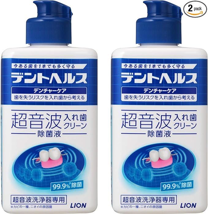 Dent Health Denture Care Ultrasonic Denture Clean Disinfecting Liquid, 8.5 fl oz (250 ml) x 2 Packs - NewNest Australia