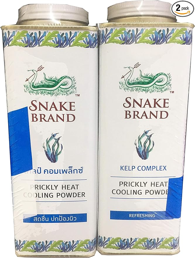 Prickly Heat Cooling Fresh Refreshing Body Powder Skin Moisture Snake Brand Kelp Complex 280g X 2. Refreshing Heat Cooling Fresh Refresh Body Powder Skin Moisture Snake Brand Kelp Complex 280g X 2 - NewNest Australia