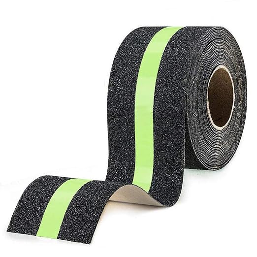 KILIGEN Anti-Slip Tape, Roll Type, Waterproof, 1.9 x 16.4 ft (50 x 5 m), Easy to Apply, For Indoor, Anti-slip, Black Green - NewNest Australia