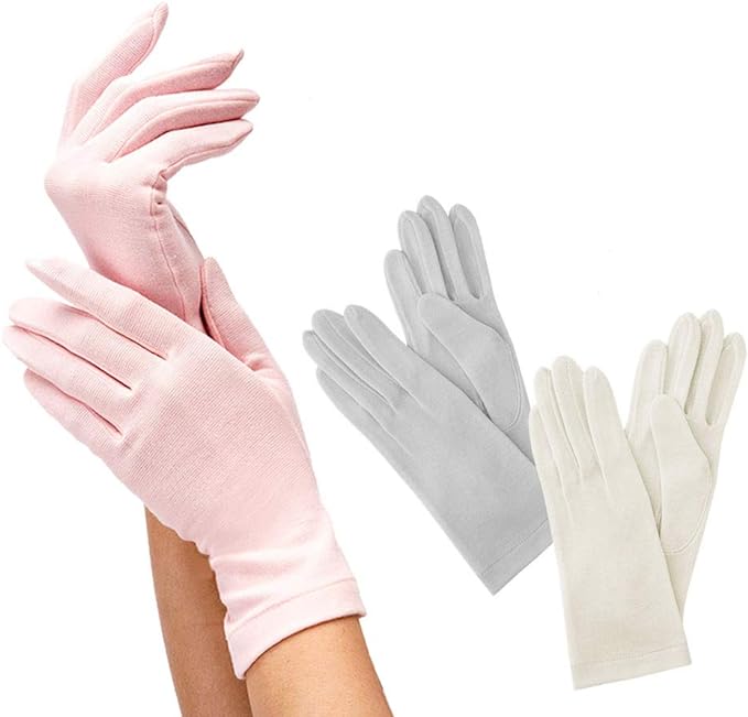 G12-0071_PK Sleeping Lined Silk Moisturizing Gloves | Silk Silk Warm Thin Hand Care Skin Care Gloves Moisturizing Protection Women Women Women Sleeping Sleeping Made in Japan Pink - NewNest Australia