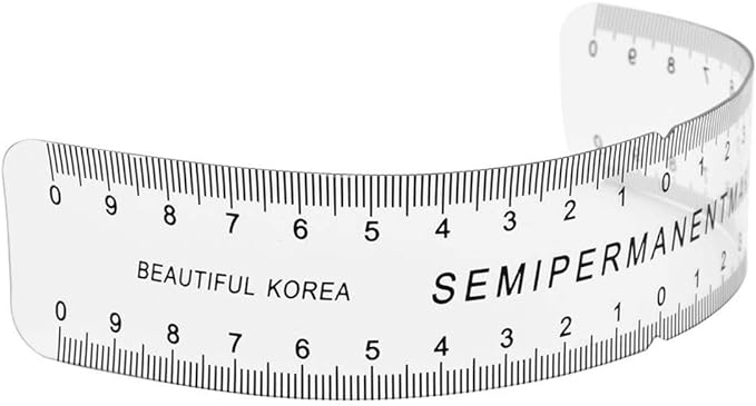 SUPVOX Eyebrow Stencil Ruler Eyebrow Measure Balance Template Translucent Tattoo Permanent Nose Position Radian Ruler - NewNest Australia