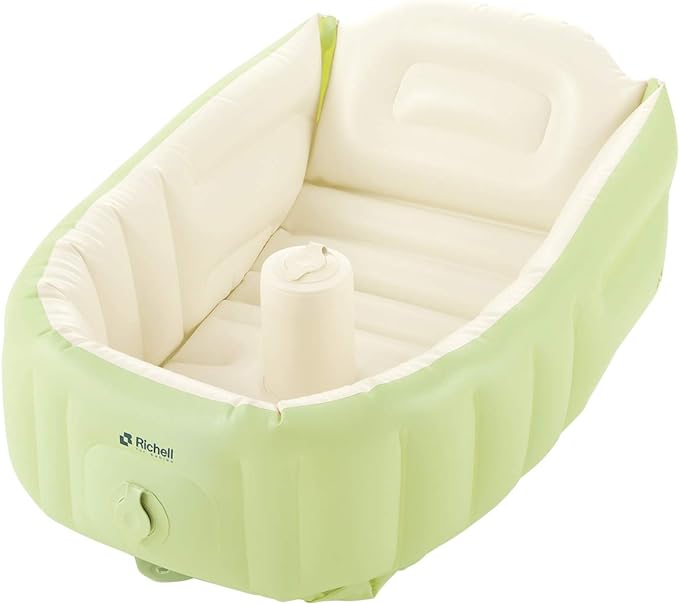 Richell 4973655216033 Plush Baby Bath Plus Green 1 Piece (x1) - NewNest Australia