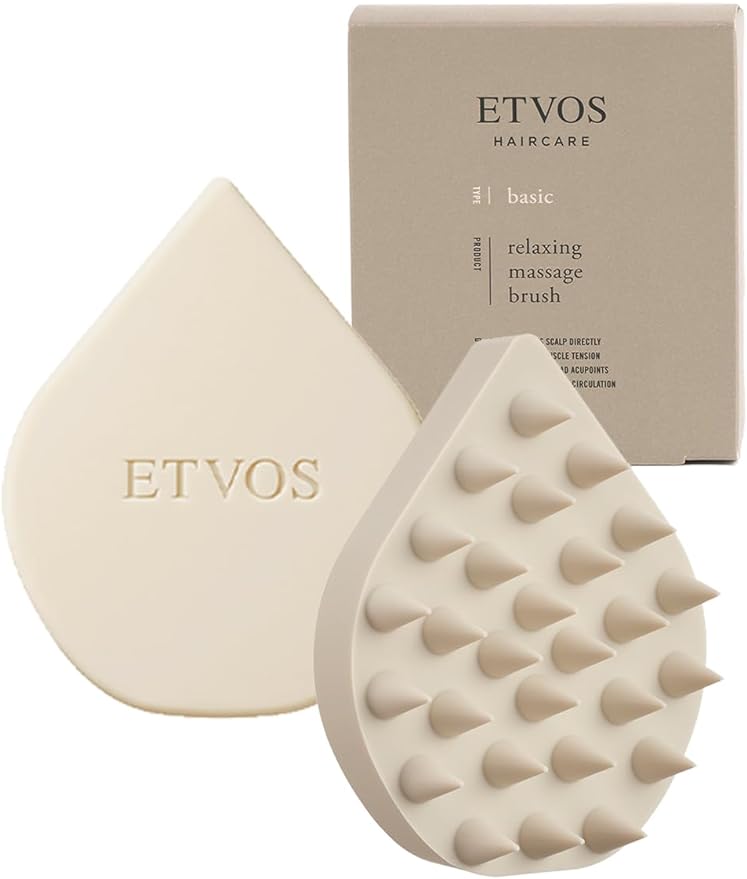 Etovos Relaxing Massage Brush Scalp Massage Brush #Beige Scalp Care Head Massage Scalp Care - NewNest Australia