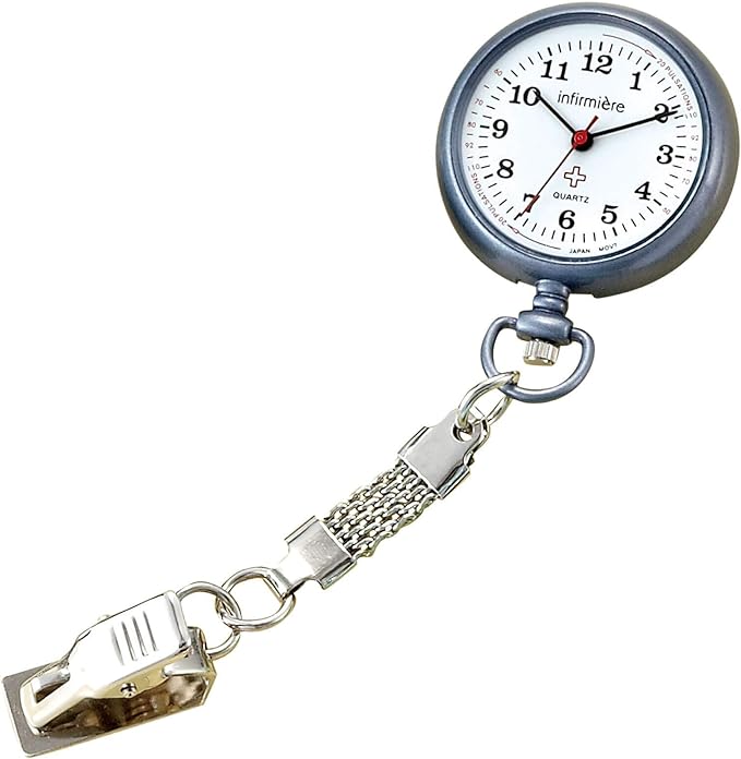 Amfamier Nurse Watch Strap Nurse Watch with Inverted Dial Pulse Memory Short Chain, multicolor (blue / gray) - NewNest Australia