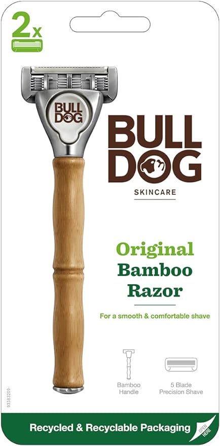 Bulldog 5-Blade Original Bamboo Holder with 2 Replacement Blades for Men - NewNest Australia