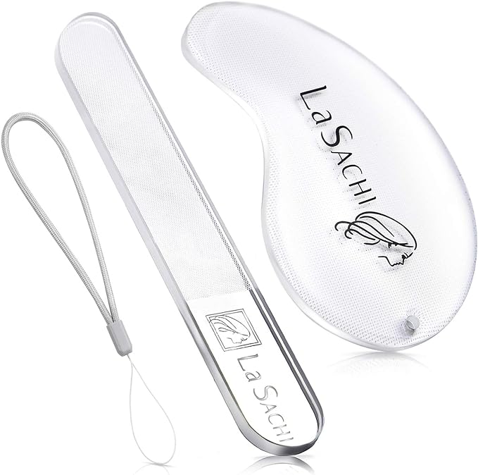 La SACHI Heel Exfoliating Nail File, Glass, 0.01 μ Nano Technology, Strap Included, Sole Skin Retention, Heel Sharpening, Nail Polish (Set - NewNest Australia