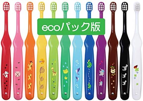 L APIS: Lapis Toothbrush for Infants, Dental Recommended, Happy Color, 12 Pieces, Animal Pattern, Baby Teeth, Safe Design, For Babies, 1 Years, 2 Years, 3 Years Old, Educational, Yellow Pencil, Baby - NewNest Australia