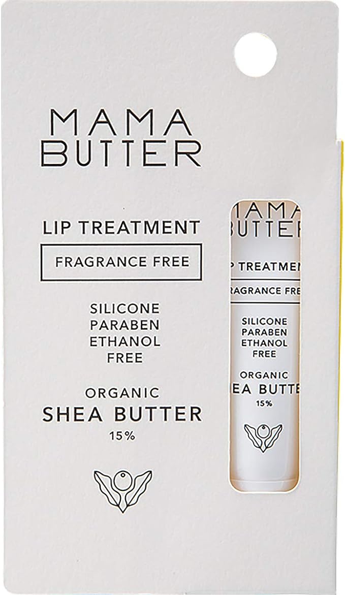 MAMA BUTTER Lip Treatment (Fragrance-Free), Shea Butter Blend, Highly Moisturizing, 0.3 oz (8 g) - NewNest Australia