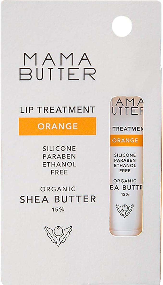 MAMA BUTTER Lip Treatment (Orange), Shea Butter Blend, Highly Moisturizing, 0.3 oz (8 g) - NewNest Australia