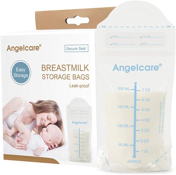 Angelcare [Angelcare] Breast milk storage bag 200ml 100 pieces Freezer pack for refrigerated and frozen storage Sterilized (100) - NewNest Australia