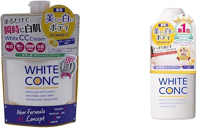 Marner Cosmetics Medicated White Conch Whitening CC Cream CII + Body Shampoo CII, 12.2 fl oz (360 ml), 7.1 oz (200 g) x 1 pc, 12.2 fl oz (360 ml) x 1 - NewNest Australia