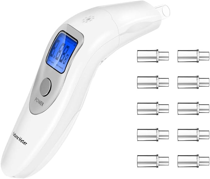 Ketonometer Measuring Device, Sugar Restriction Diet, Portable Keton Respiratory Measuring Device, Ketone Blood Meter, 10 Keton Tester Mouthpiece - NewNest Australia