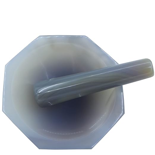 HCTOOL Agate Mortar Menno Mortar with Pestle Natural Agate for Lab Polishing (60mm) - NewNest Australia